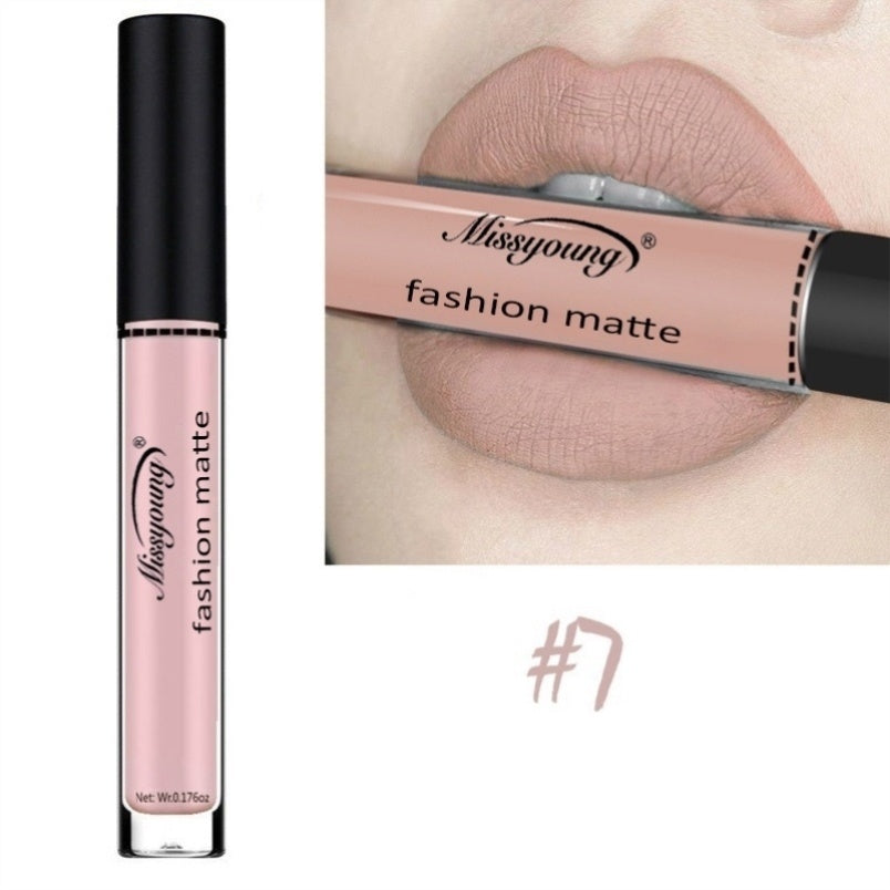Lip Gloss Liquid Lipstick Non-Stick Cup Matte Makeup Lip Gloss Liquid Lipstick Non-Stick Cup Matte Makeup
